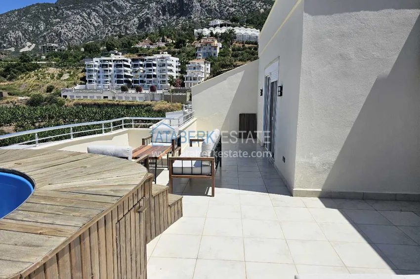 Приобрести Видовой дуплекс с мебелью и джакузи на балконе в Алании, район Махмутлар 39