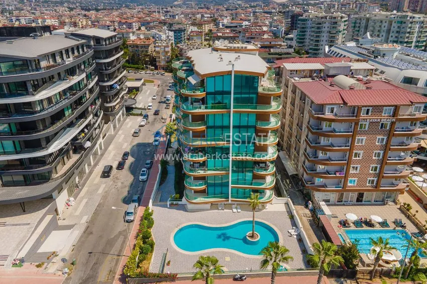 Стильная квартира с видом на море в комплексе на первой береговой – район Оба, Алания 3 