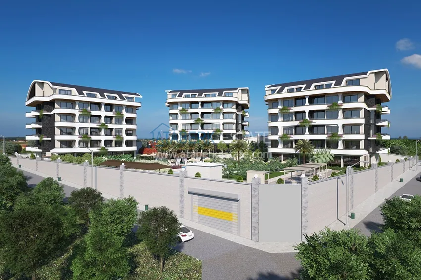 Престижный жилой комплекс на этапе строительства в районе Оба, Аланья 5