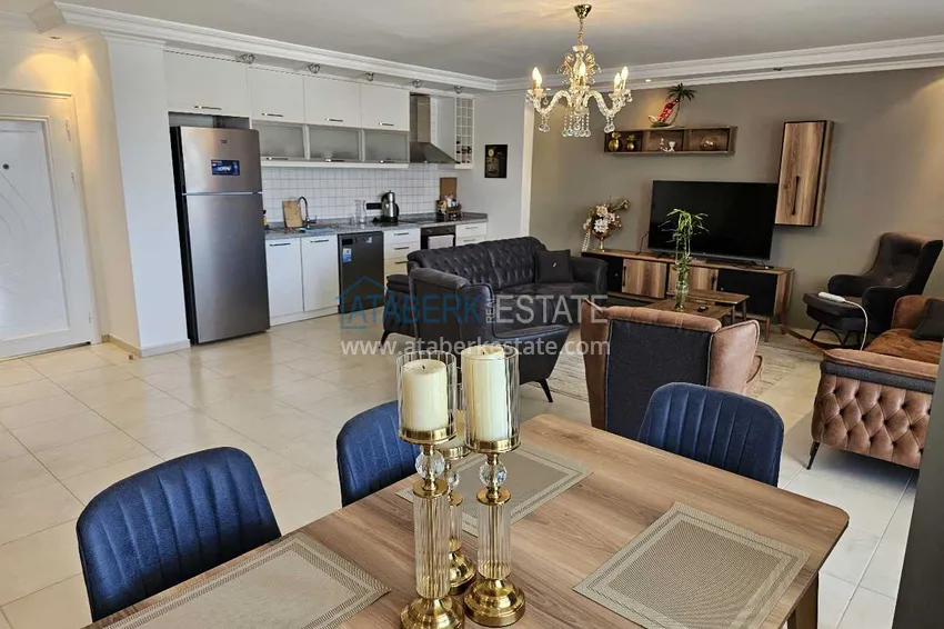 Приобрести Видовой дуплекс с мебелью и джакузи на балконе в Алании, район Махмутлар 4