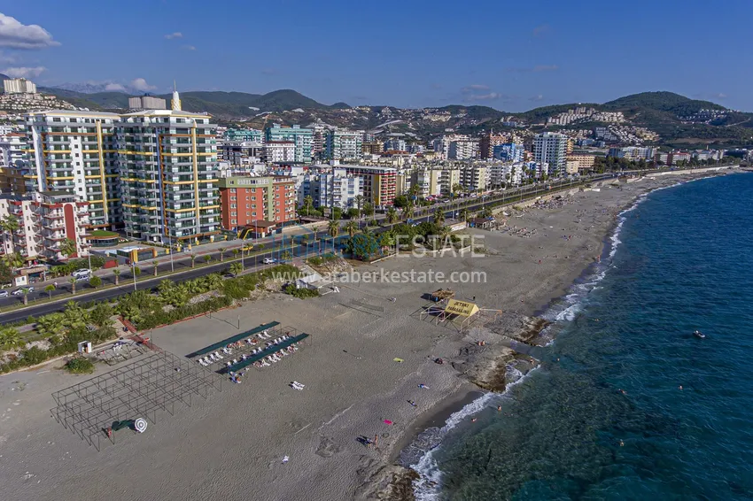 Квартира под ключ с прямым видом на море на первой береговой в Махмутларе, Алания 3 