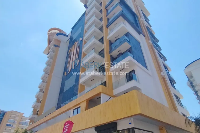 Квартира под ключ с видом на море на первой береговой линии, в Алании, район Махмутлар 4 