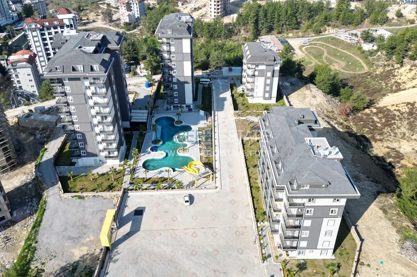 Новая квартира с видом на море – новостройки Алании, район Авсаллар 4 