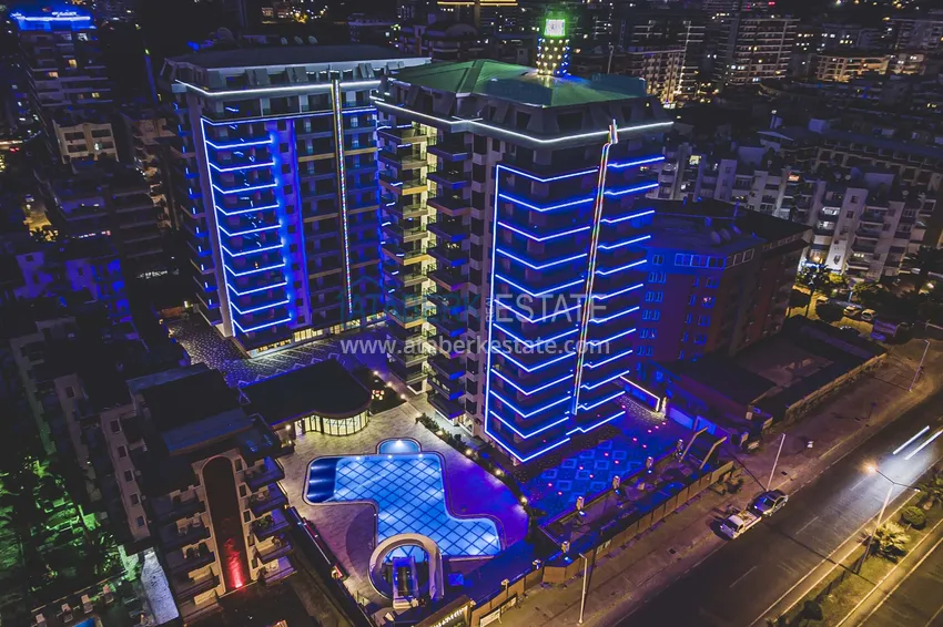 Квартира под ключ с прямым видом на море на первой береговой в Махмутларе, Алания 4 