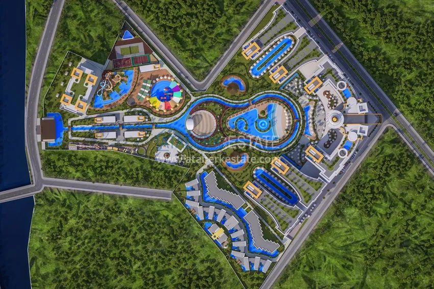 Современные апартаменты в роскошном комплексе с отельной инфраструктурой – Алания, район Тюрклер 5