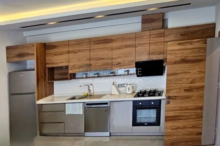 Приобрести Двухкомнатная квартира 70 м2, с мебелью и видом на море в Алании, район Махмутлар 6 