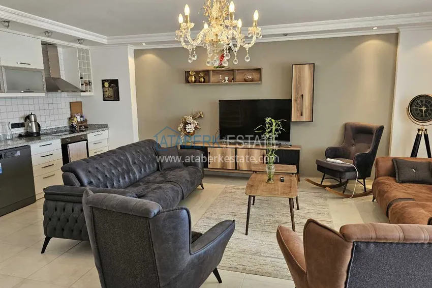 Приобрести Видовой дуплекс с мебелью и джакузи на балконе в Алании, район Махмутлар 6