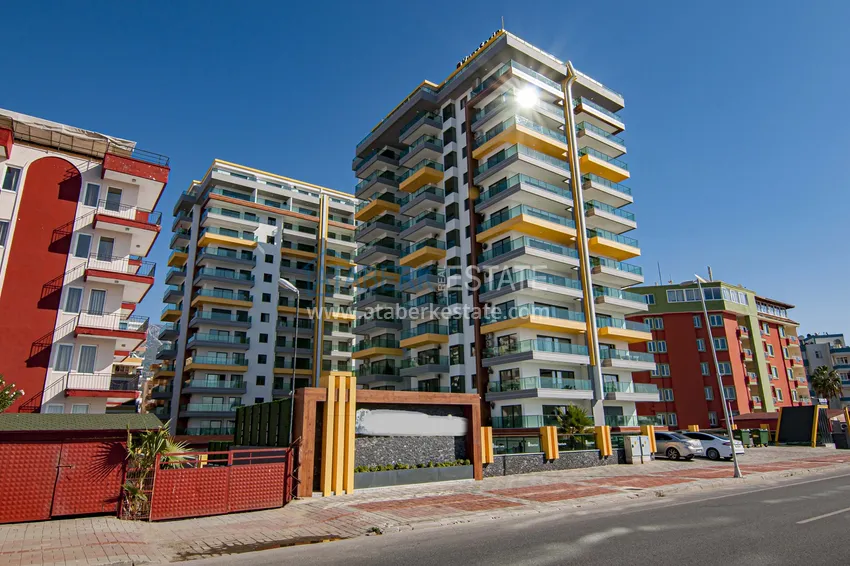 Квартира под ключ с прямым видом на море на первой береговой в Махмутларе, Алания 5 