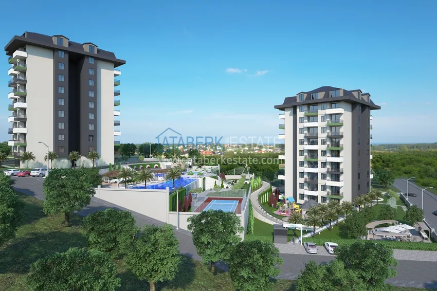 Квартиры от застройщика в районе Демирташ, Алания – многоквартирный жилой комплекс на этапе строительства  7 