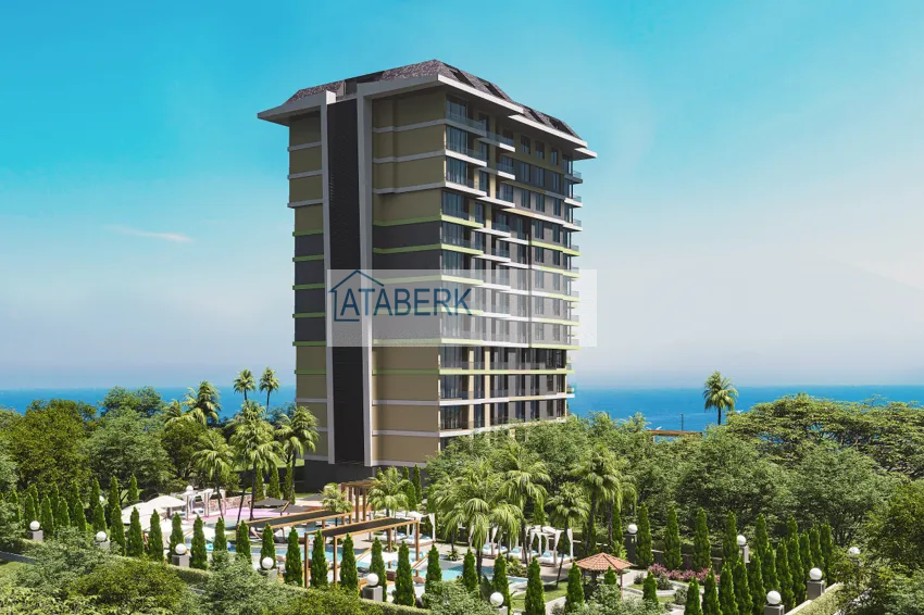 Квартиры премиум-класса с видом на море от застройщика на первой береговой в Махмутларе, Алания 7 