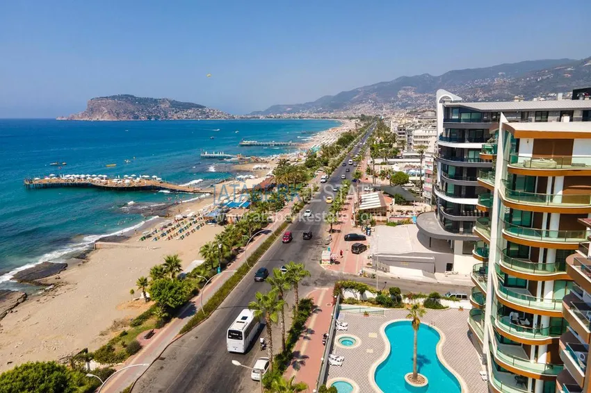 Стильная квартира с видом на море в комплексе на первой береговой – район Оба, Алания 4 