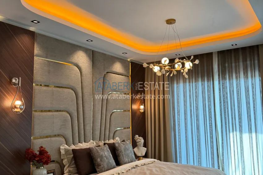 Приобрести Двухкомнатная квартира 70 м2, с мебелью и видом на море в Алании, район Махмутлар 7 