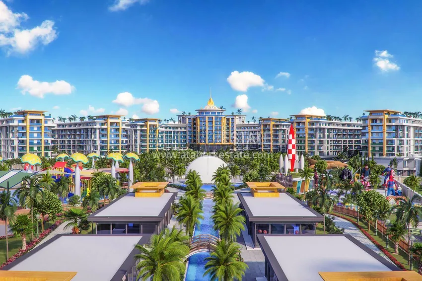 Современные апартаменты в роскошном комплексе с отельной инфраструктурой – Алания, район Тюрклер 6