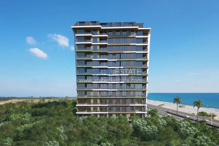 Квартиры премиум-класса с видом на море от застройщика на первой береговой в Махмутларе, Алания 10 