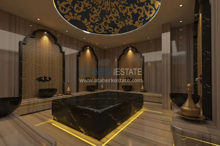 Квартиры премиум-класса с видом на море от застройщика на первой береговой в Махмутларе, Алания 42 