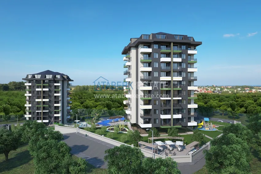 Квартиры от застройщика в районе Демирташ, Алания – многоквартирный жилой комплекс на этапе строительства  11 