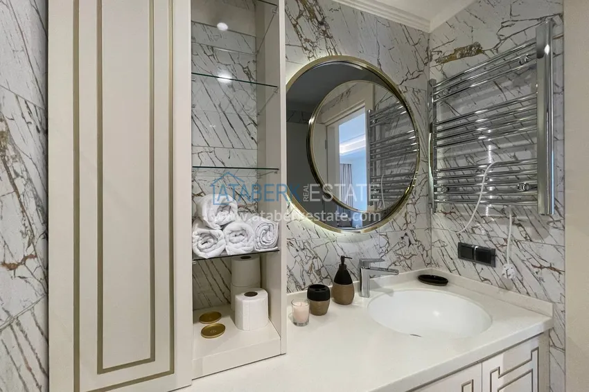 Приобрести Квартира под ключ с видом на море на первой береговой линии, в Алании, район Махмутлар 9 