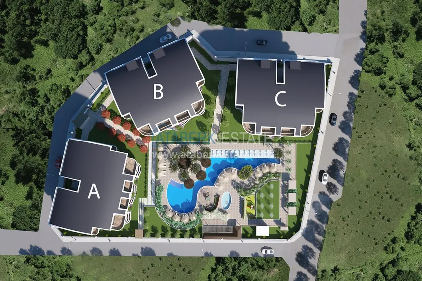 Престижный жилой комплекс на этапе строительства в районе Оба, Аланья 11