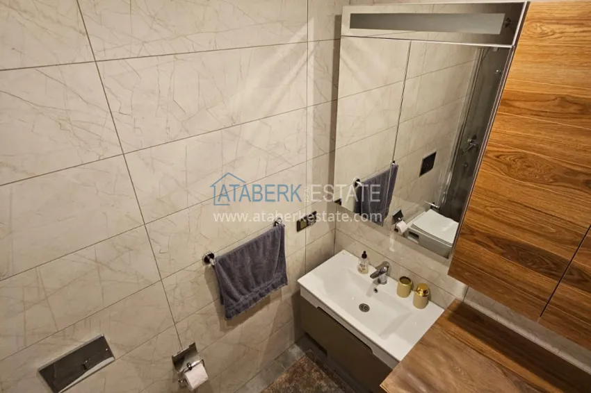 Приобрести Двухкомнатная квартира 70 м2, с мебелью и видом на море в Алании, район Махмутлар 10 