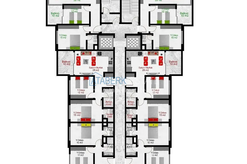 Купить дешево Квартиры премиум-класса с видом на море от застройщика на первой береговой в Махмутларе, Алания 7 
