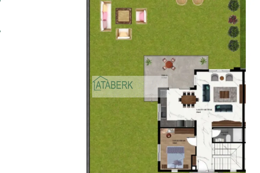 Купить дешево Вилла от застройщика в коттеджном комплексе в районе Каргыджак, Алания 1