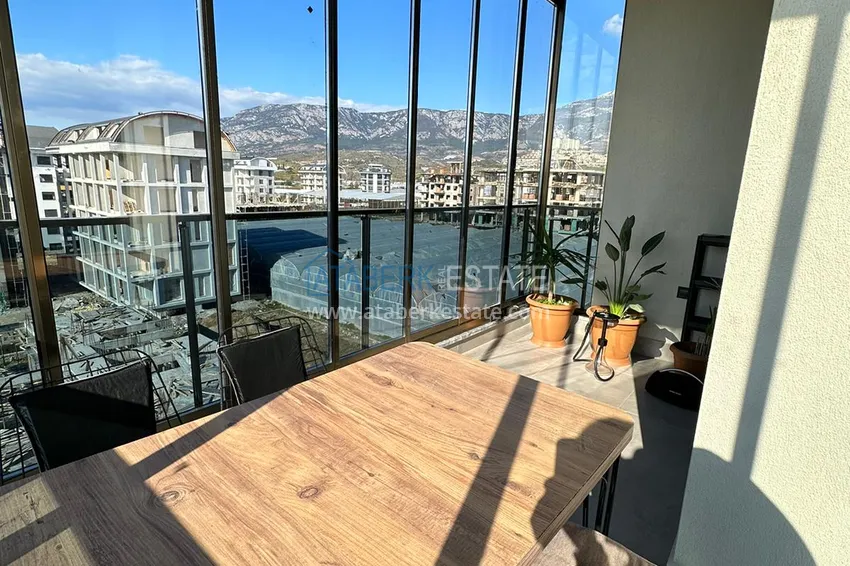 Приобрести Двухкомнатная квартира с мебелью, застекленным балконом и видом на море - Каргыджак, Алания 10 