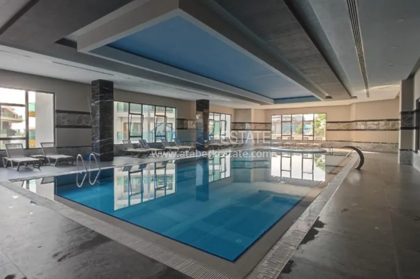 Квартира 1+1 с мебелью и видом на море в комплексе на первой береговой – Алания, район Каргыджак 11 