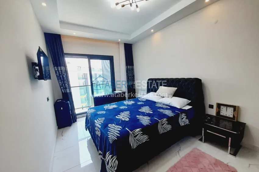 Приобрести Квартира 1+1 с мебелью и видом на море в комплексе на первой береговой – Алания, район Каргыджак 9 