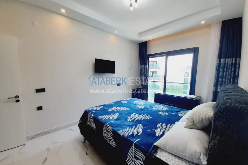 Приобрести Квартира 1+1 с мебелью и видом на море в комплексе на первой береговой – Алания, район Каргыджак 10 