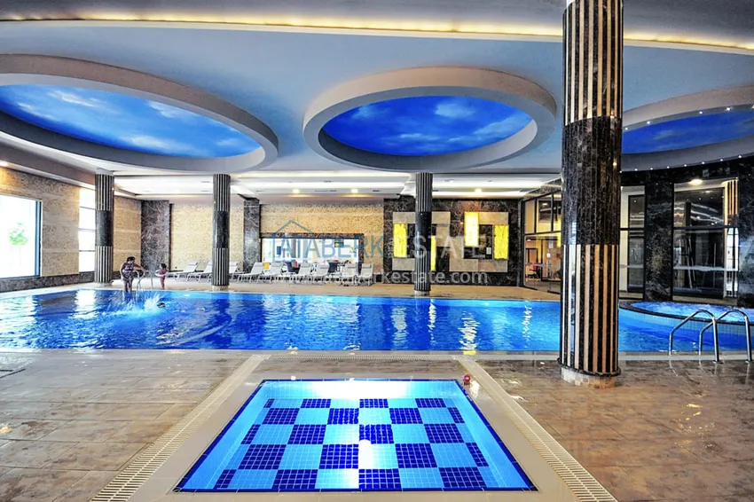 Меблированная квартира 1+1 с видом на море в элитном комплексе, район Каргыджак – Алания 20