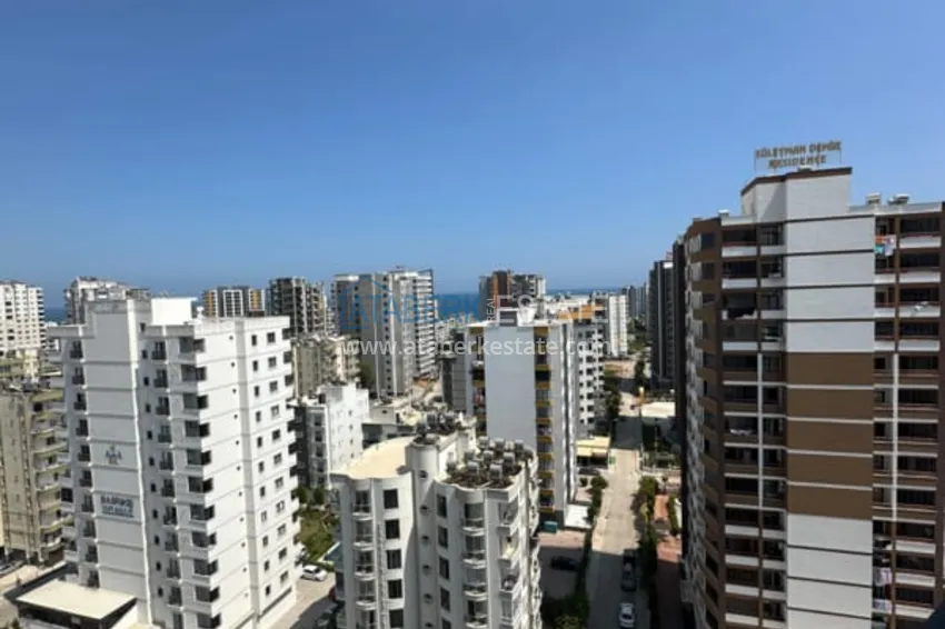 Приобрести Двухкомнатный пентхаус с частичным видом на море в Мерсине, Тедже 16 