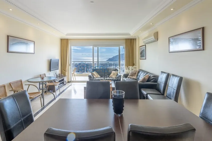 Квартира под ключ с открытым видом на море в комплексе на первой береговой - район Тосмур, Алания 3 