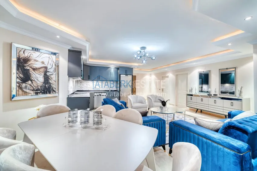 Приобрести Квартира под ключ с открытым видом на море в комплексе на первой береговой - район Тосмур, Алания 6 