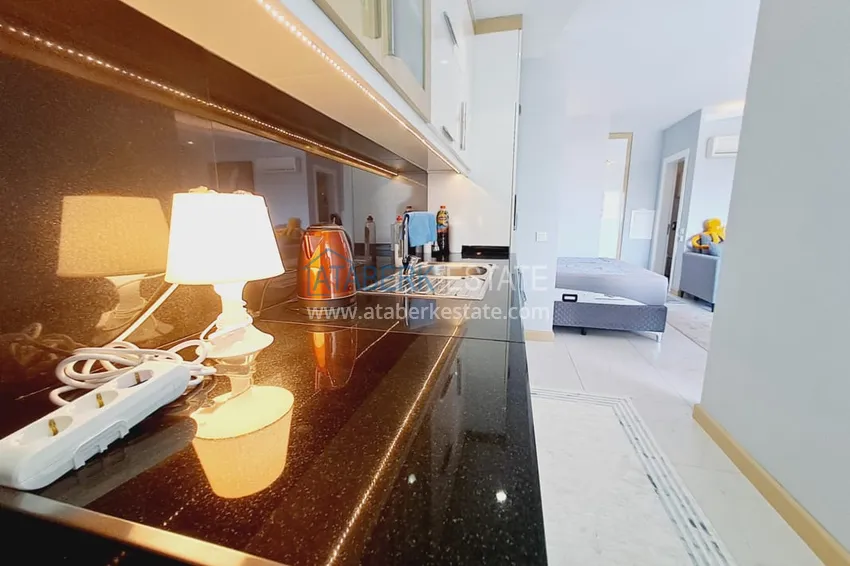 Приобрести Меблированная студия с видом на горы - район пляжа Клеопатра, центр Алании 6 