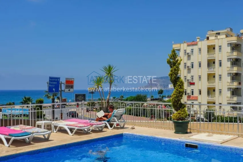 Квартира под ключ с открытым видом на море в комплексе на первой береговой - район Тосмур, Алания 8 