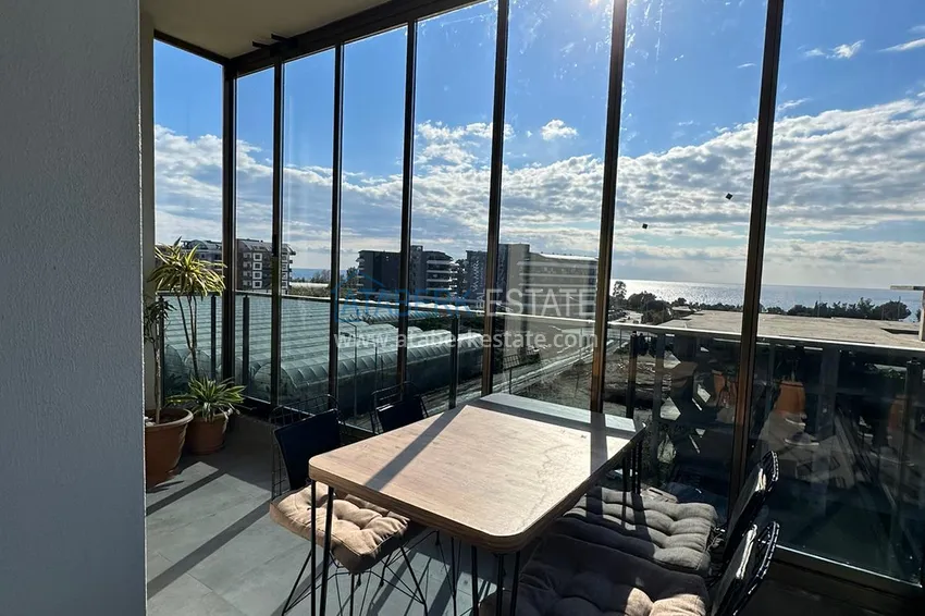 Приобрести Двухкомнатная квартира с мебелью, застекленным балконом и видом на море - Каргыджак, Алания 9 