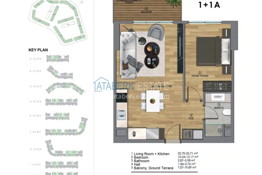 Купить дешево Первый и единственный ГОСУДАРСТВЕННЫЙ проект в Анталии - район Аксу, Алтынташ 1 