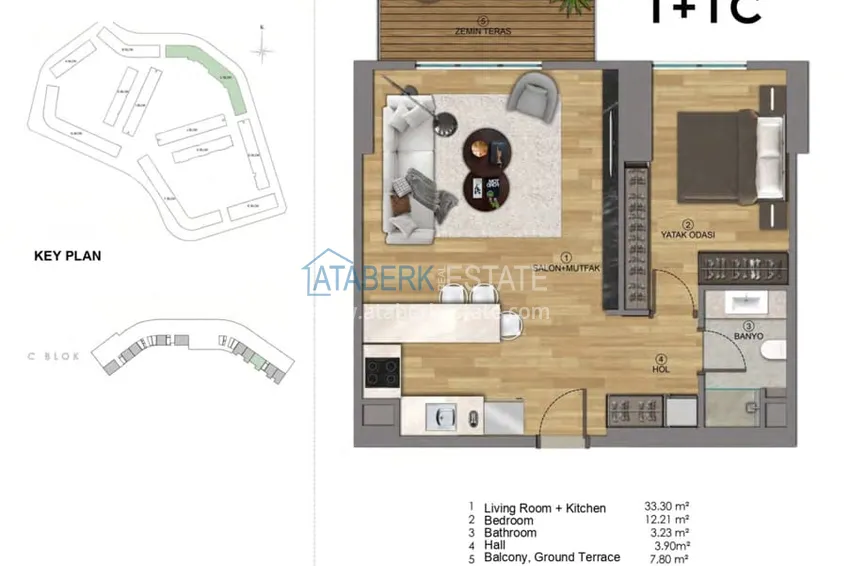 Купить дешево Первый и единственный ГОСУДАРСТВЕННЫЙ проект в Анталии - район Аксу, Алтынташ 4 