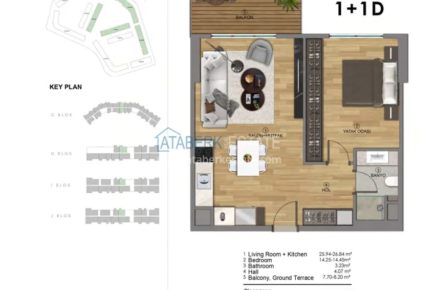 Купить дешево Первый и единственный ГОСУДАРСТВЕННЫЙ проект в Анталии - район Аксу, Алтынташ 5 