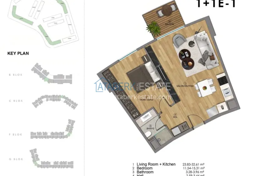 Купить дешево Первый и единственный ГОСУДАРСТВЕННЫЙ проект в Анталии - район Аксу, Алтынташ 6 