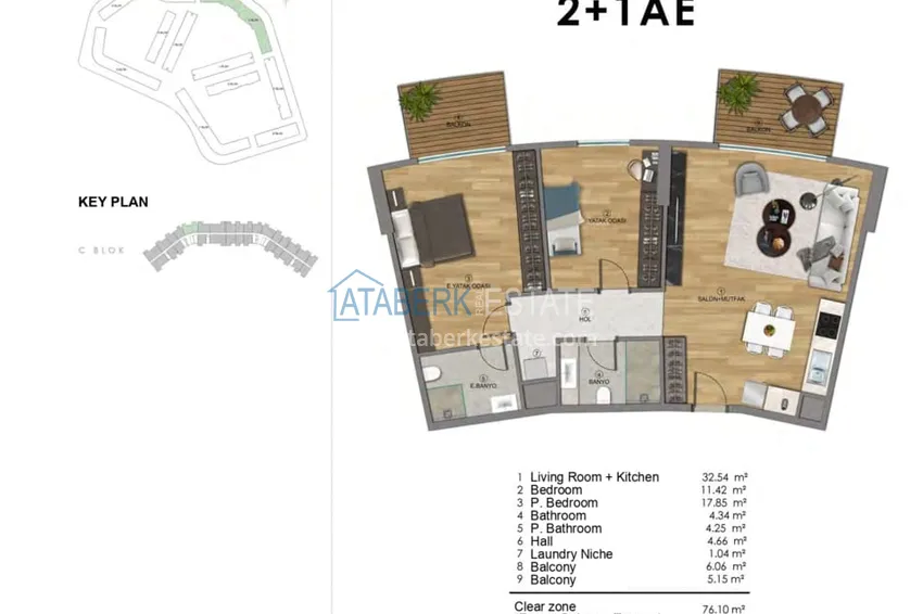 Купить дешево Первый и единственный ГОСУДАРСТВЕННЫЙ проект в Анталии - район Аксу, Алтынташ 9 