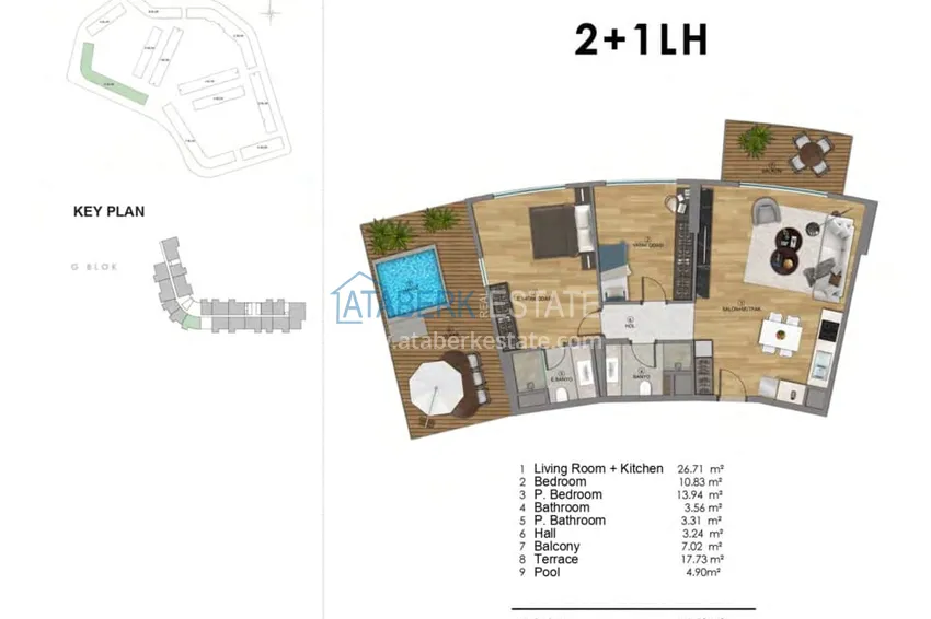Купить дешево Первый и единственный ГОСУДАРСТВЕННЫЙ проект в Анталии - район Аксу, Алтынташ 12 