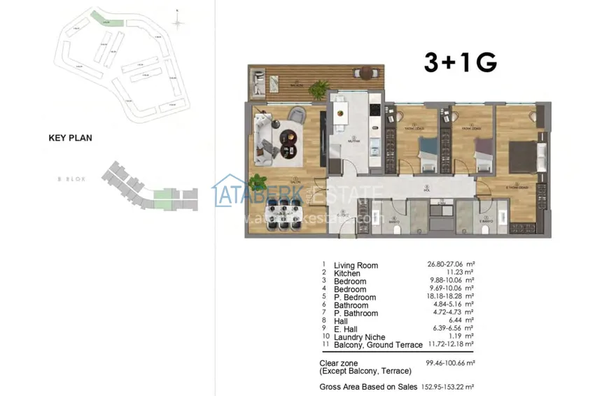 Купить дешево Первый и единственный ГОСУДАРСТВЕННЫЙ проект в Анталии - район Аксу, Алтынташ 26 