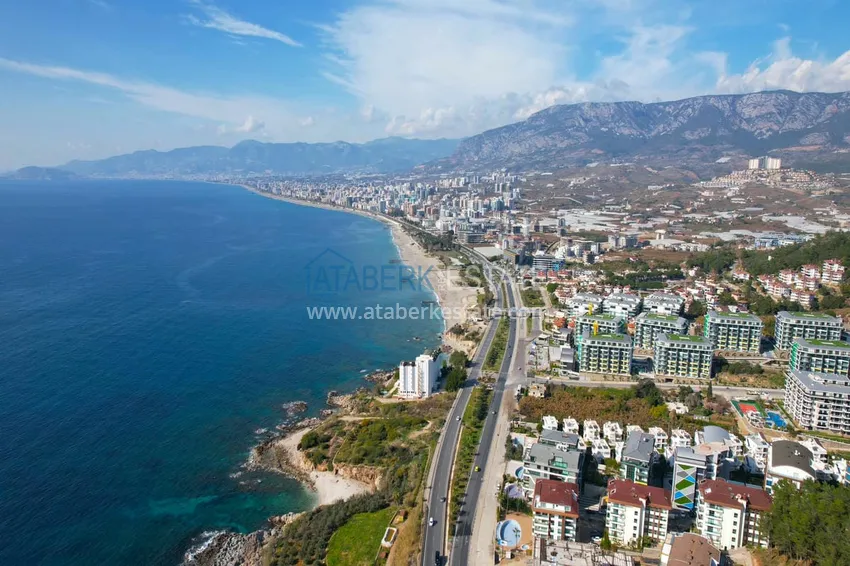 Дуплекс 5+1 в комплексе на первой береговой линии. Район Каргыджак, Алания  2 