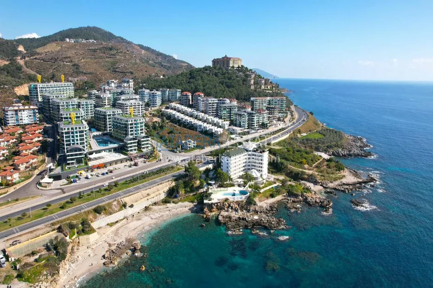 Дуплекс 5+1 в комплексе на первой береговой линии. Район Каргыджак, Алания  3 