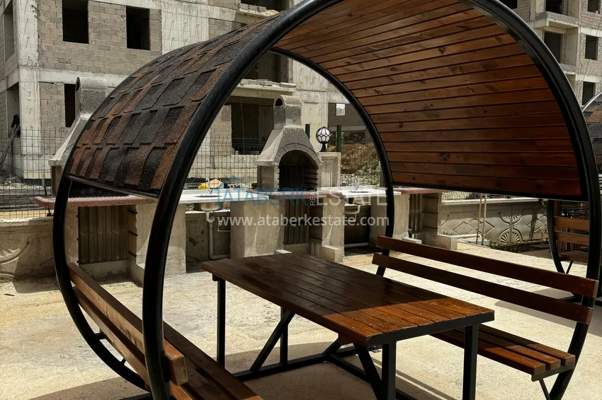 Двухкомнатный пентхаус с чистовой отделкой, видом на горы и море - Томюк, Мерсин 14 