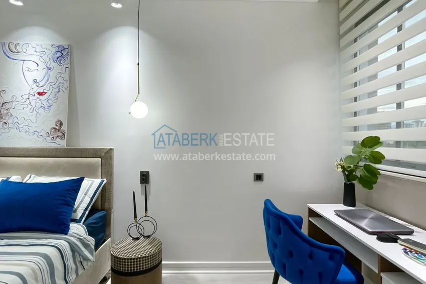 Приобрести Двухкомнатная квартира 80м2 с мебелью и застекленным балконом в Мерсине, Енишехир 11 