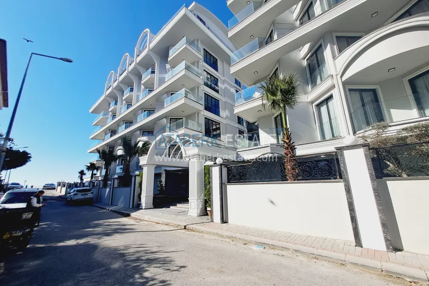 Двухкомнатная квартира под ключ с видом на море – район пляжа Кейкубат, центр Алании 13 