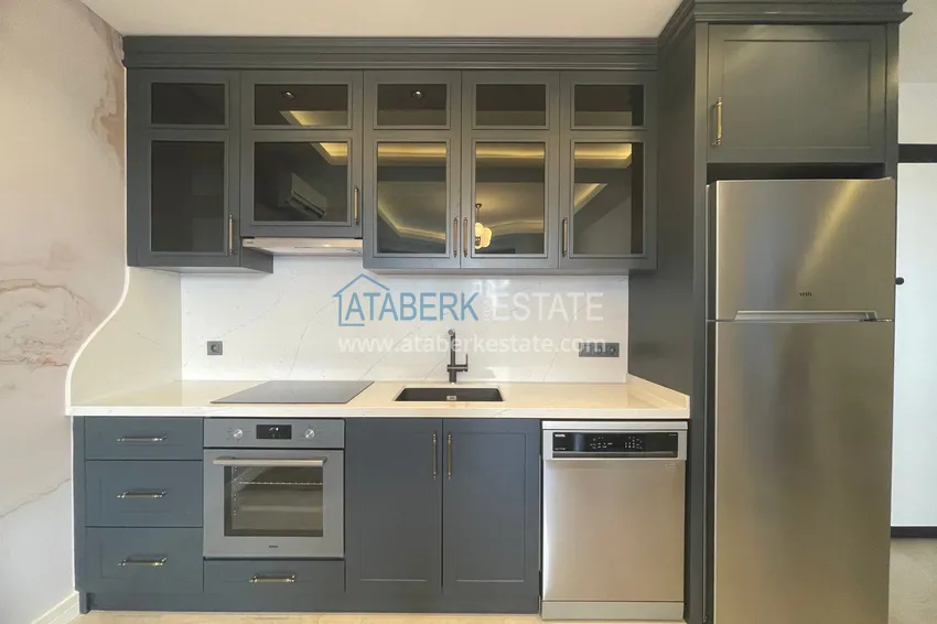 Приобрести Двухкомнатная квартира под ключ с видом на море – район пляжа Кейкубат, центр Алании 12 