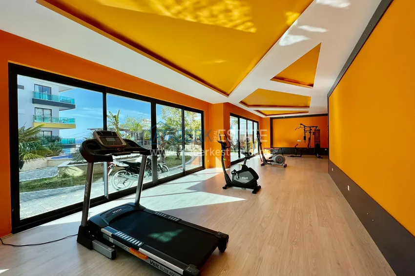 Дуплекс 5+1 в комплексе на первой береговой линии. Район Каргыджак, Алания  20 